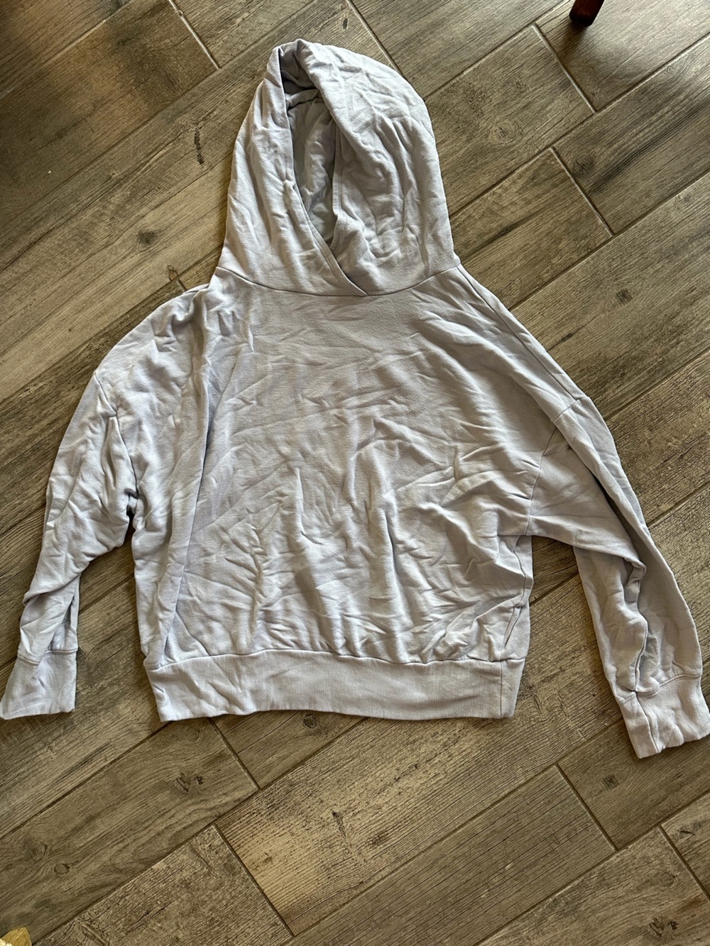 Fabletics Light Gray Hooded Lounge Pullover